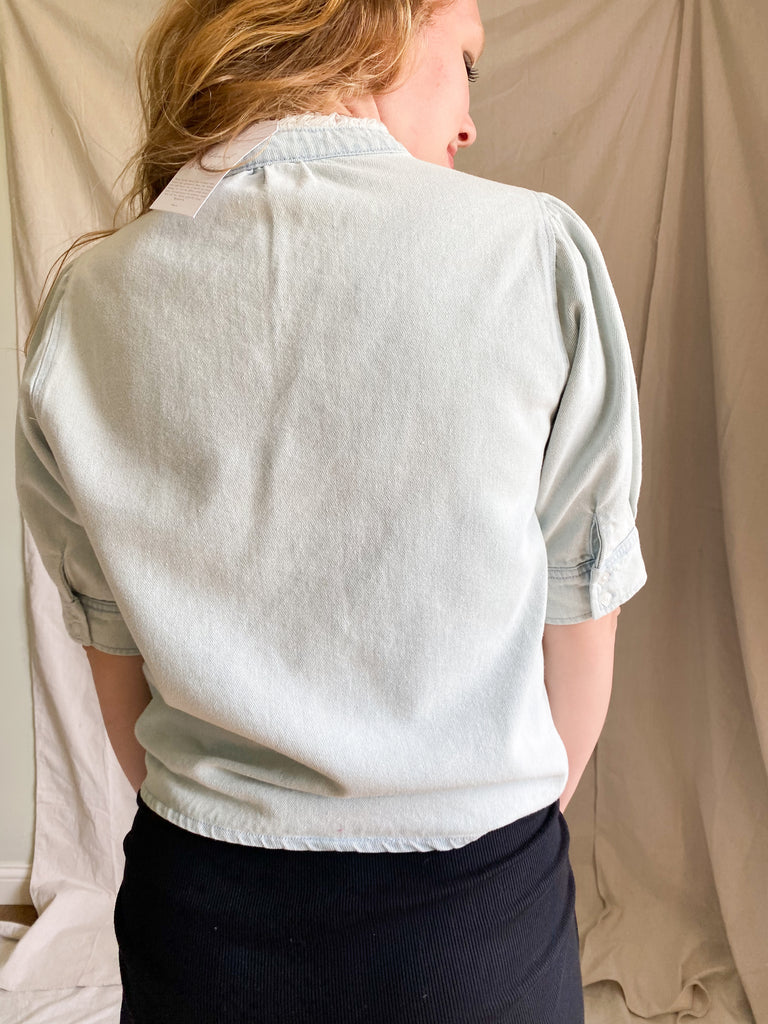 Azure denim top
