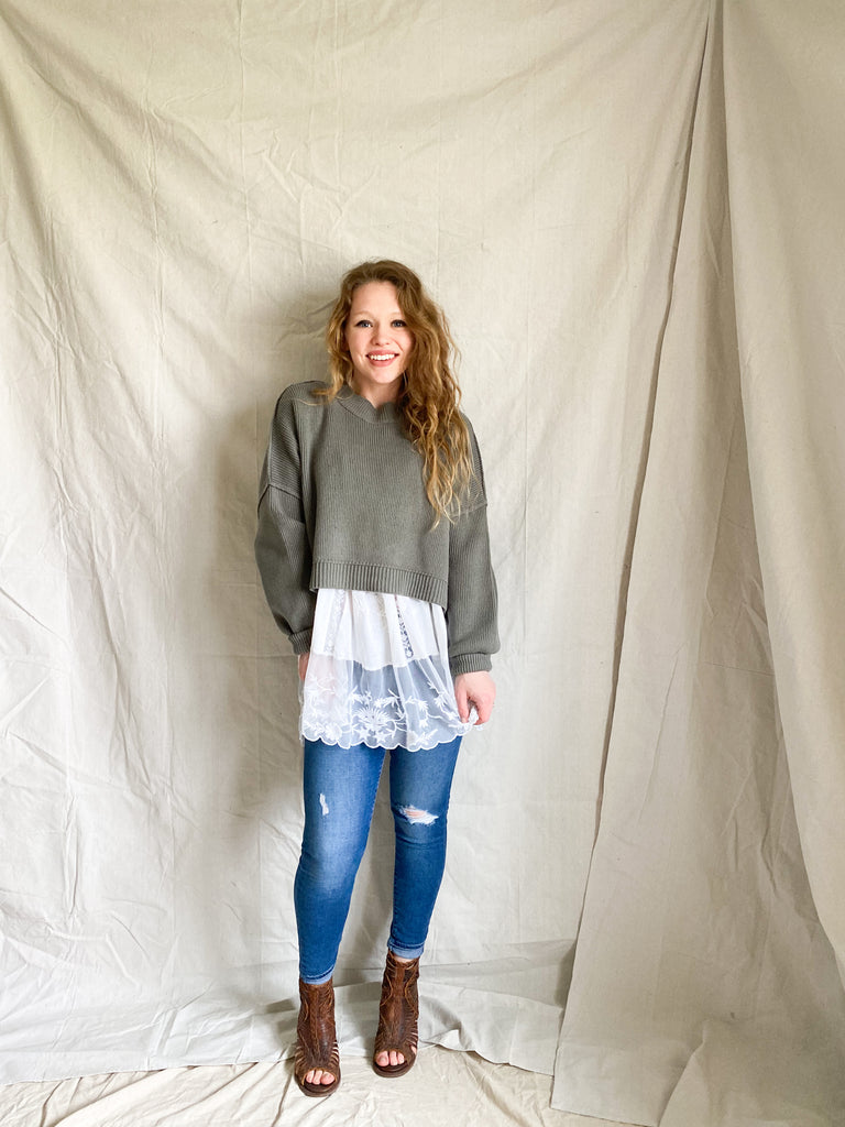 Free People Easy Crop sweater
