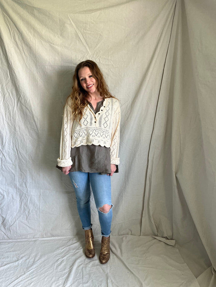 Free People Charlotte pop over sweater