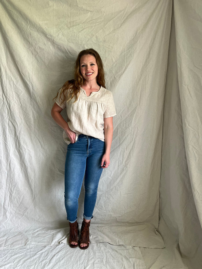 Poppy Linen top