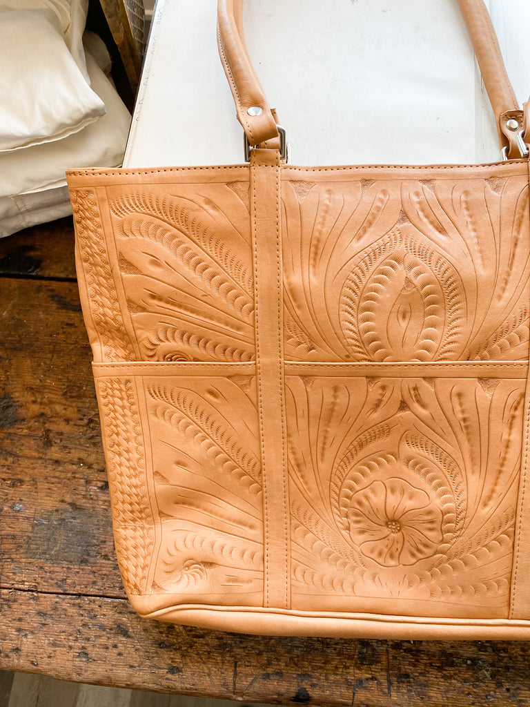 Bronn tooled tote