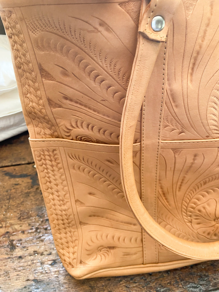 Bronn tooled tote
