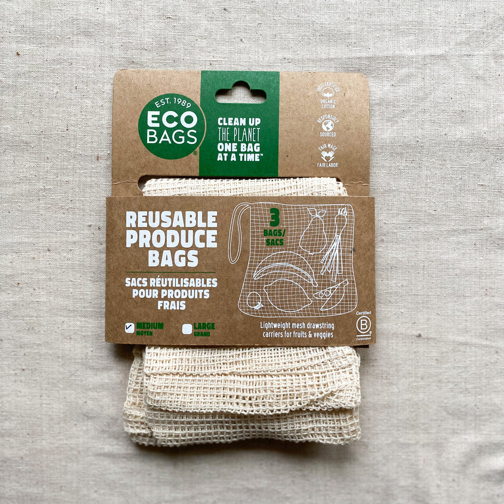 Set of 3 medium reusable produce bags
