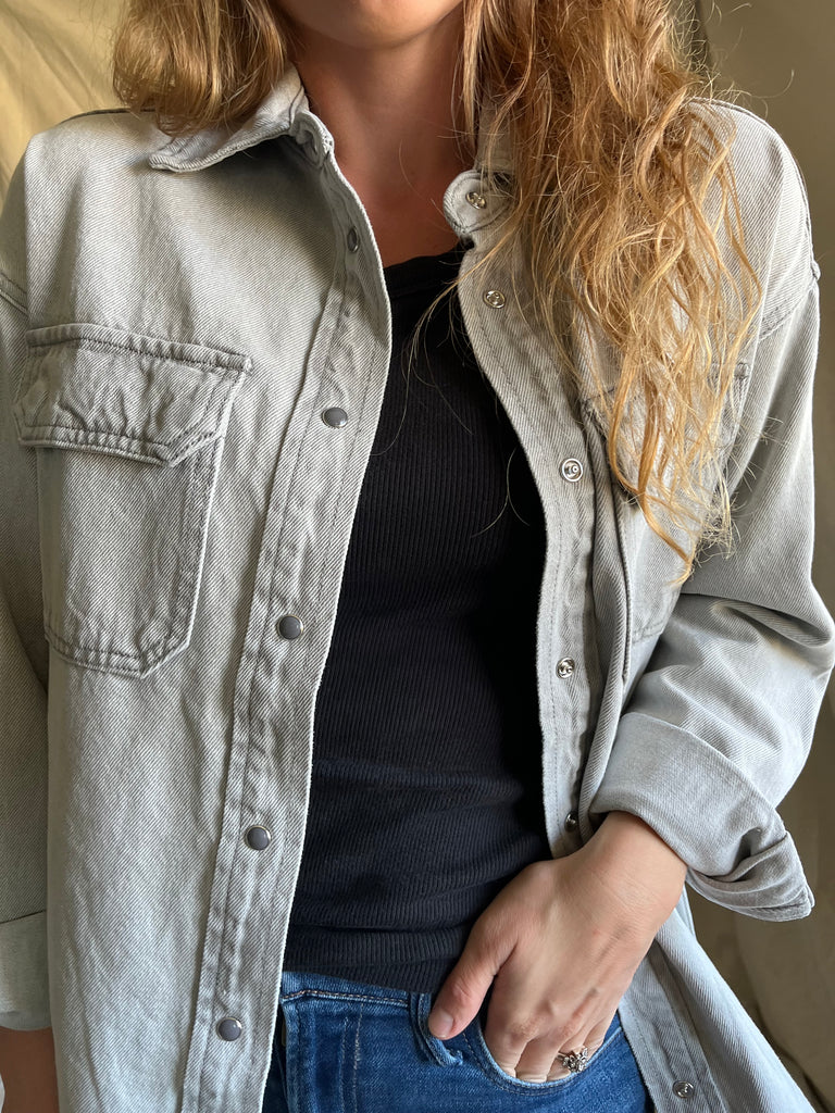 Etta denim shirt jacket [grey wash]