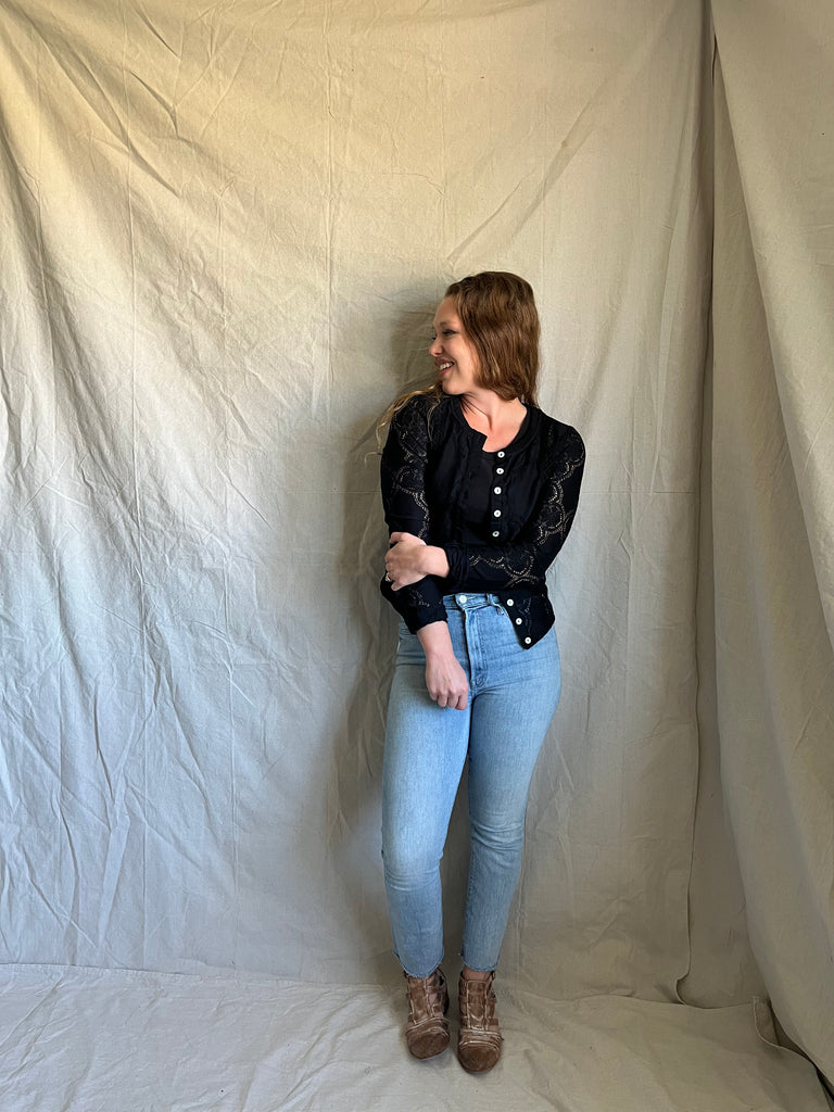 Free People Mabel Lace Cardigan