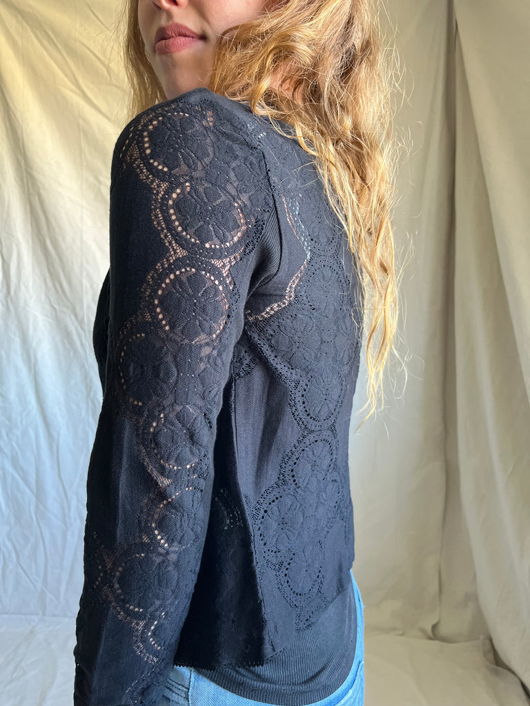 Free People Mabel Lace Cardigan
