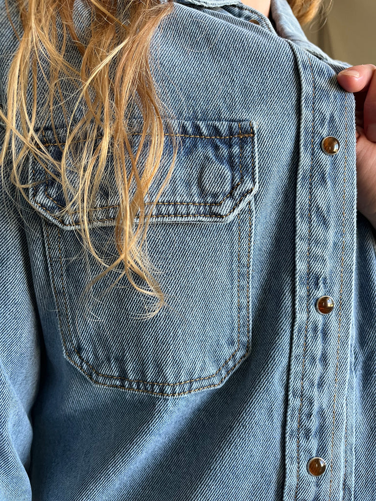 Etta denim shirt jacket [blue wash]