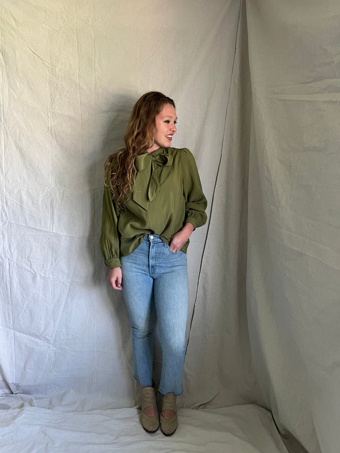 Andie bow neck blouse
