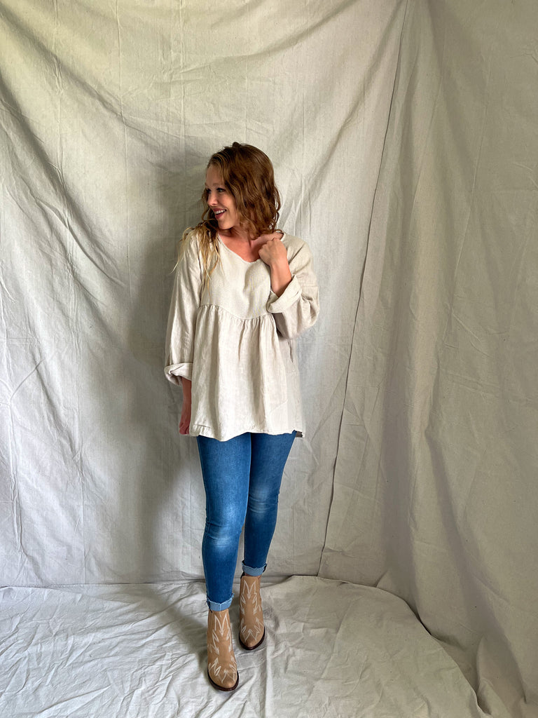 Alonzo linen blouse