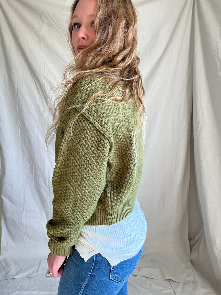 Free People Atlas Cardigan [moss green]