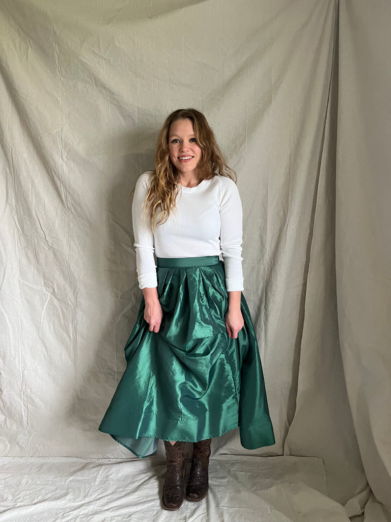 Free People Noelle Skirt [emerald green]