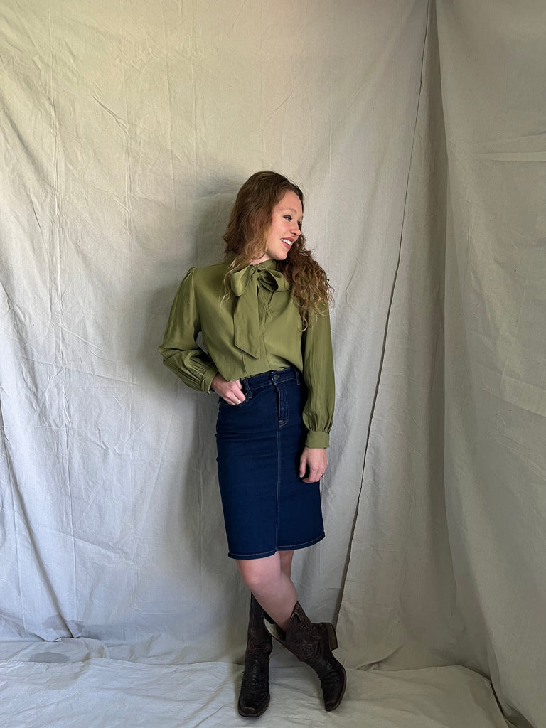 Andie bow neck blouse