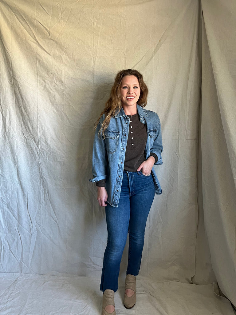 Etta denim shirt jacket [blue wash]