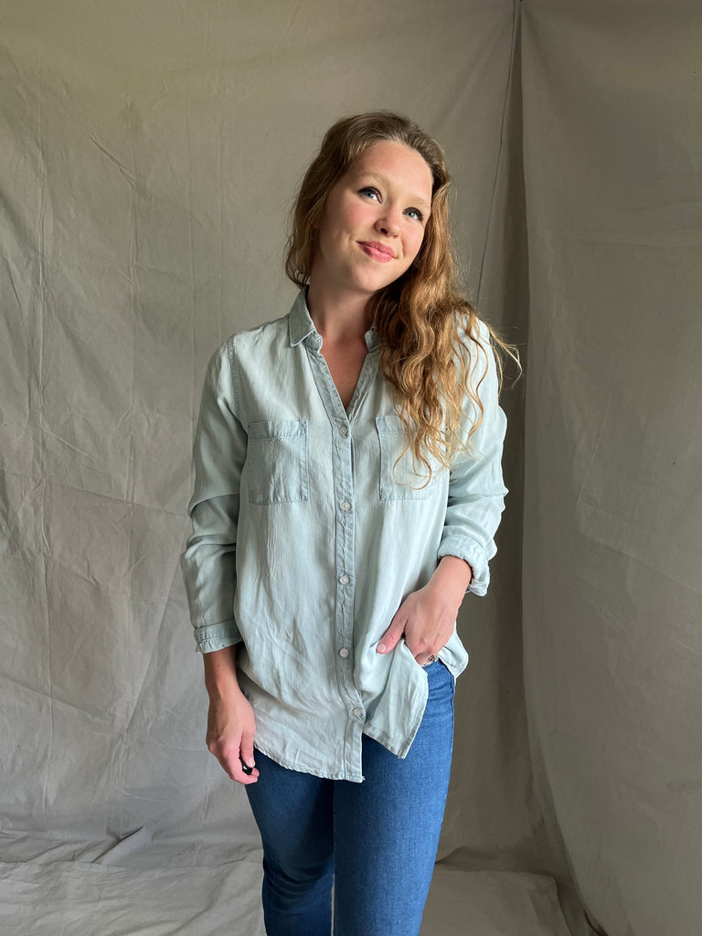 Colette button up [light wash] [now avail in XL]
