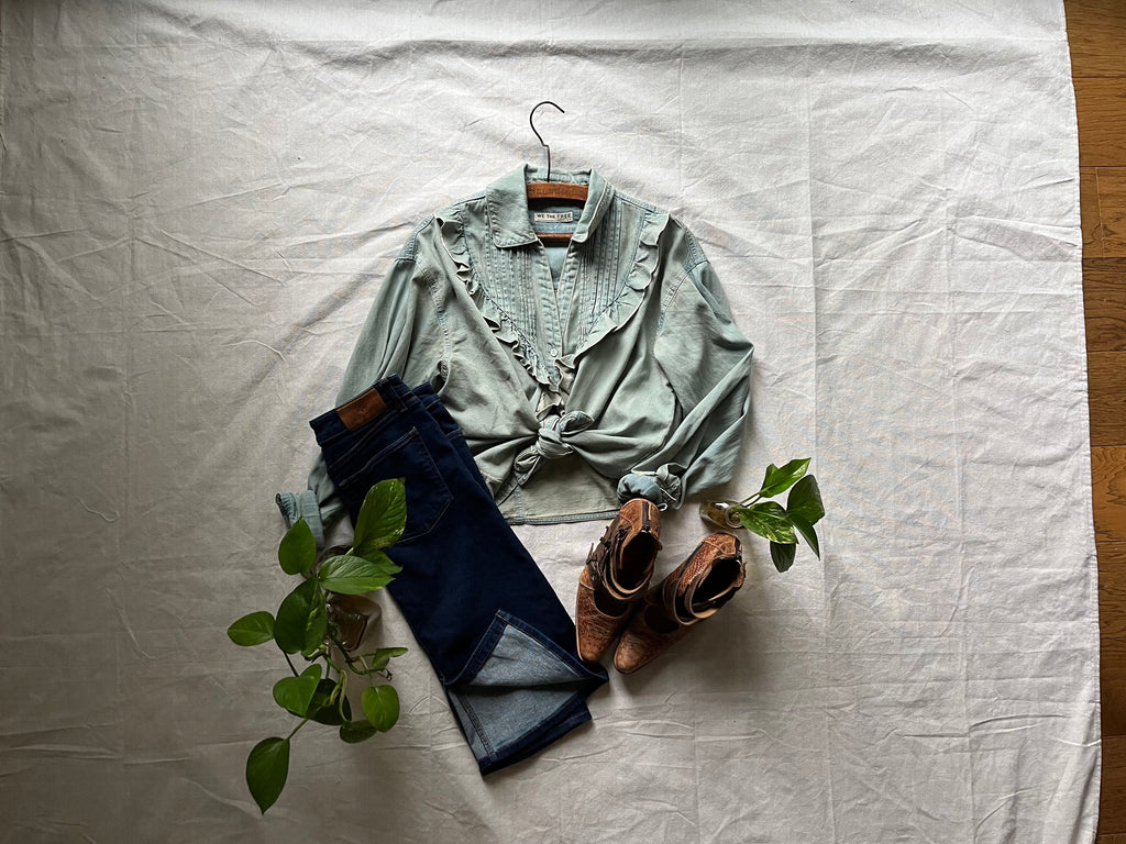 Free People Conway denim top