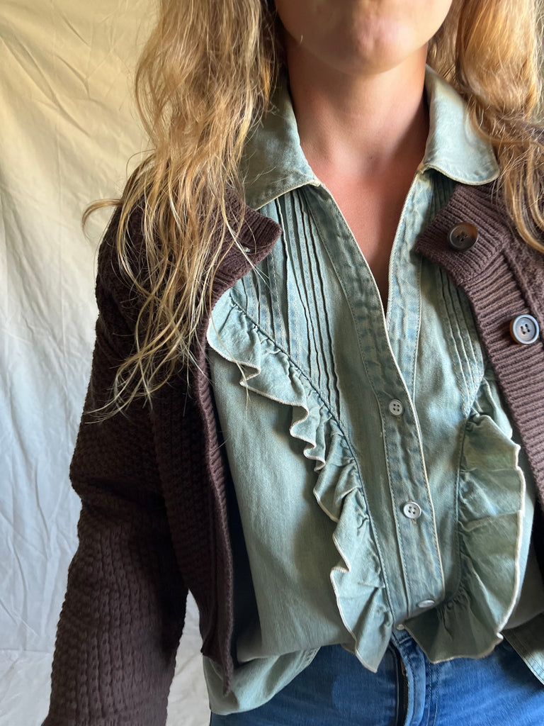 Free People Conway denim top