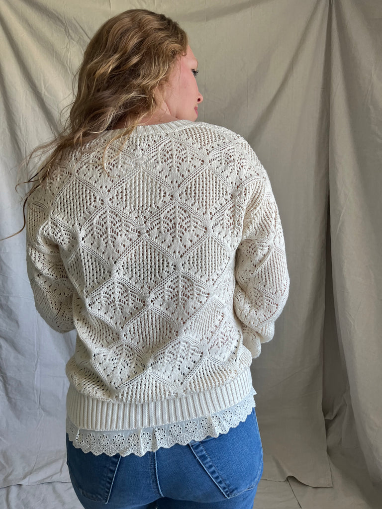 Claudia Lace Hem Sweater