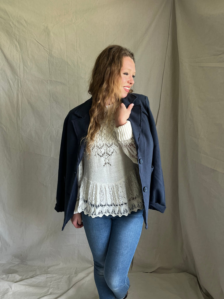 Brandy Terry cloth Blazer