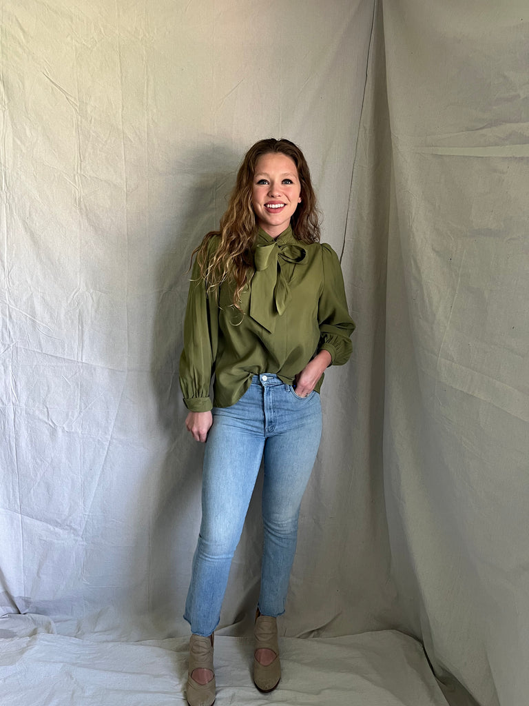Andie bow neck blouse