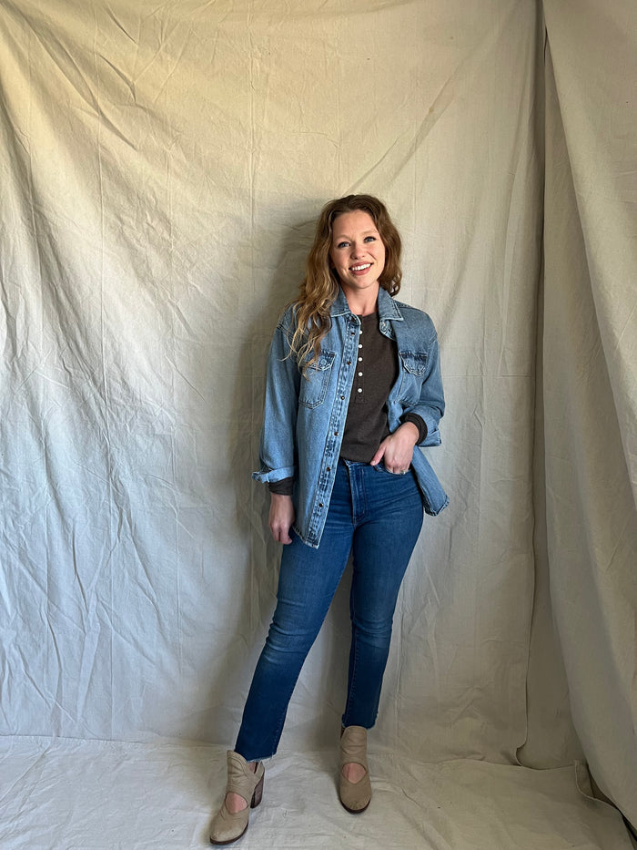 Etta denim shirt jacket [blue wash]