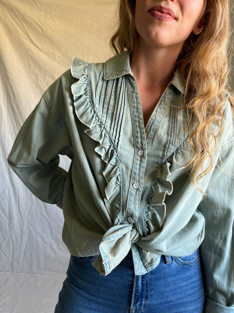 Free People Conway denim top