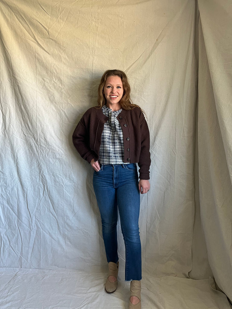 Irene plaid top