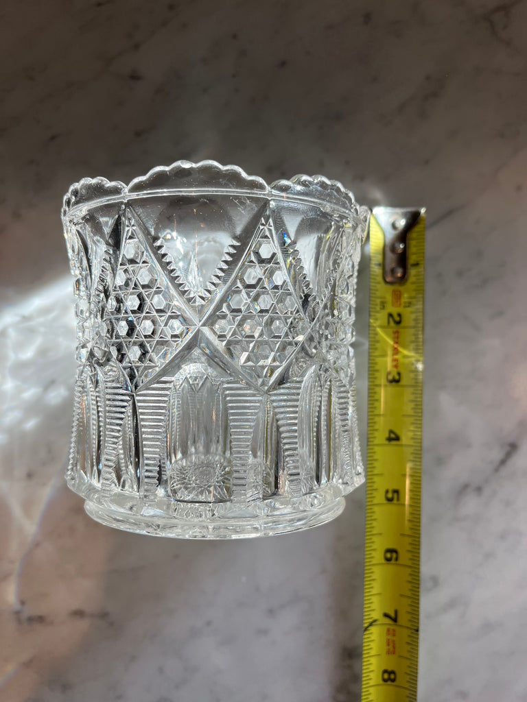 Cut glass shelf vase