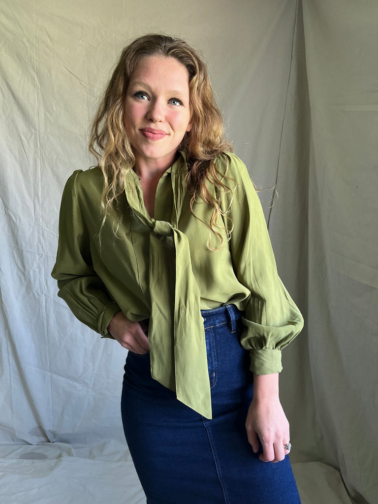 Andie bow neck blouse
