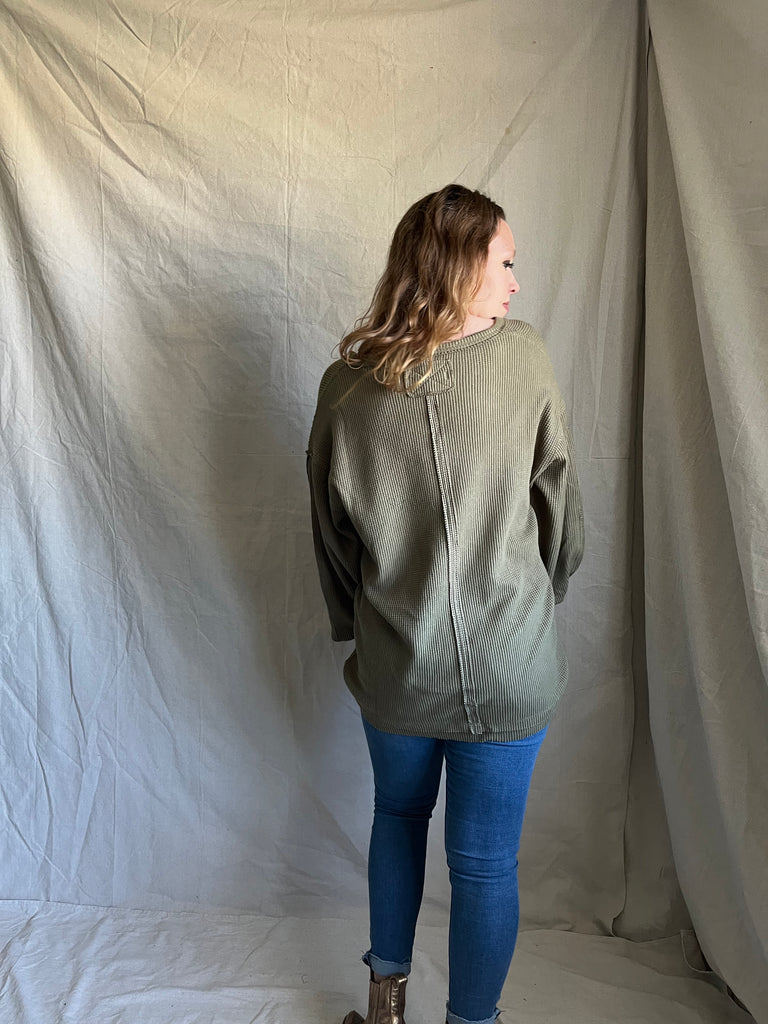 Free People Ivy waffle top