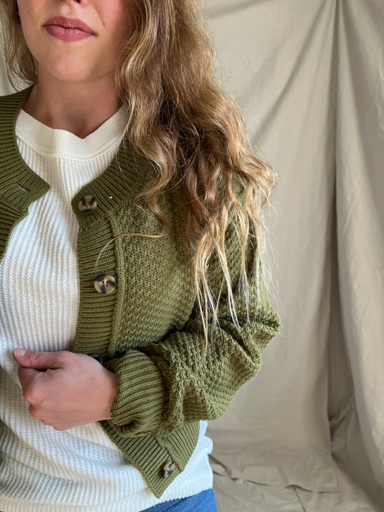 Free People Atlas Cardigan [moss green]