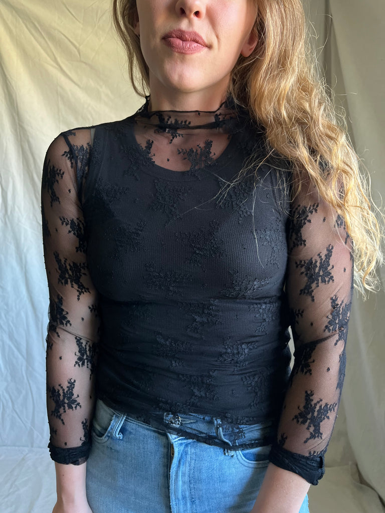 [restocked] Lady Lux layering top [black]