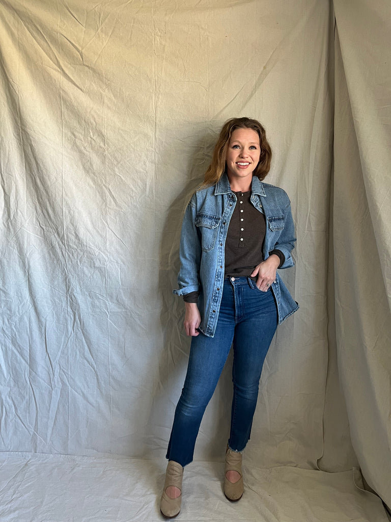 Etta denim shirt jacket [blue wash]
