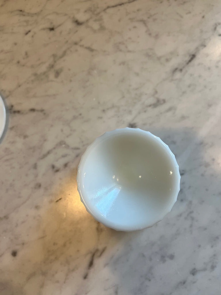 Milk glass pedestal dish