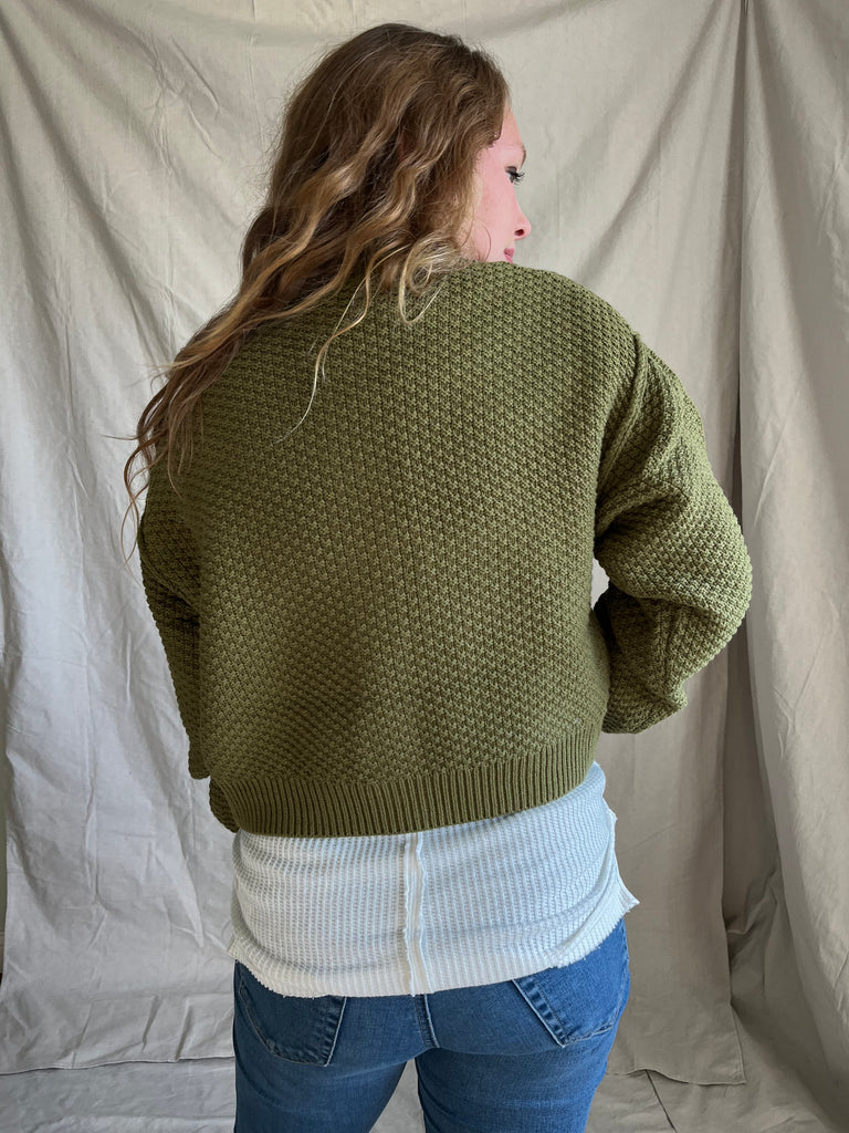 Free People Atlas Cardigan [moss green]