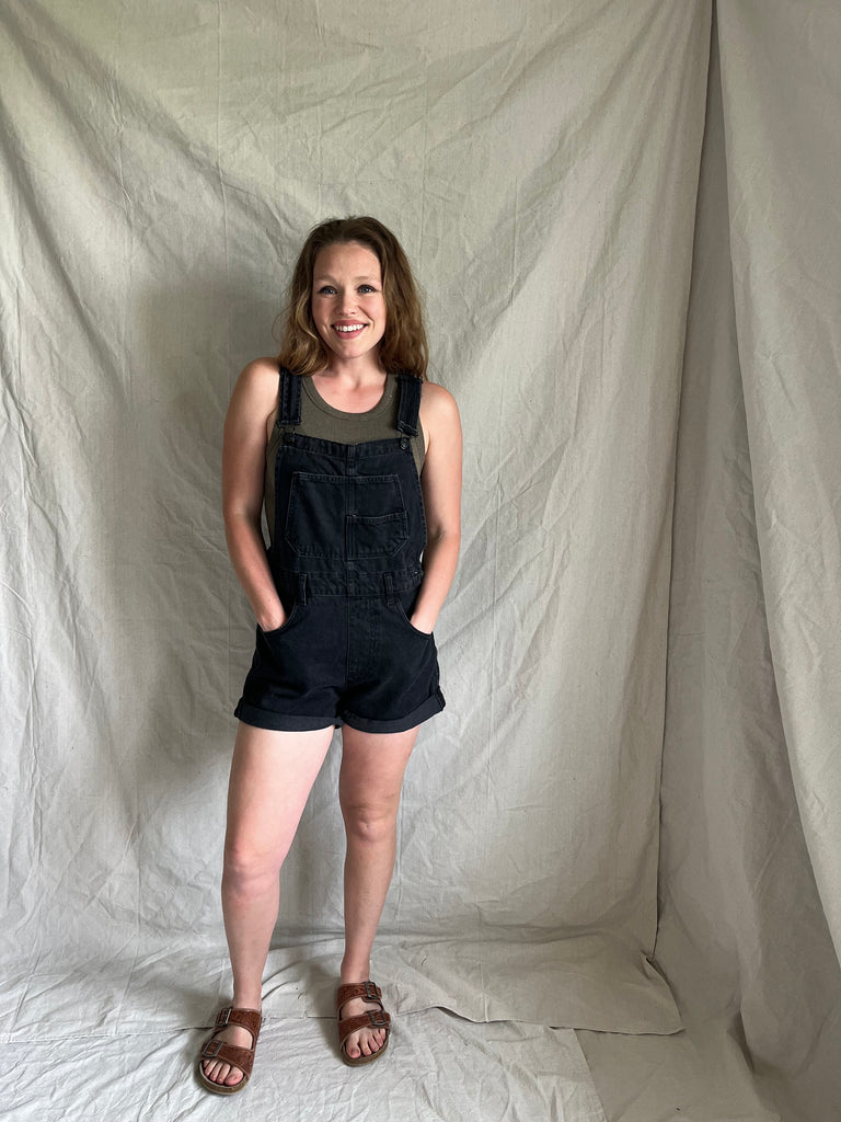 Free People Dottie denim shortall [mineral black]
