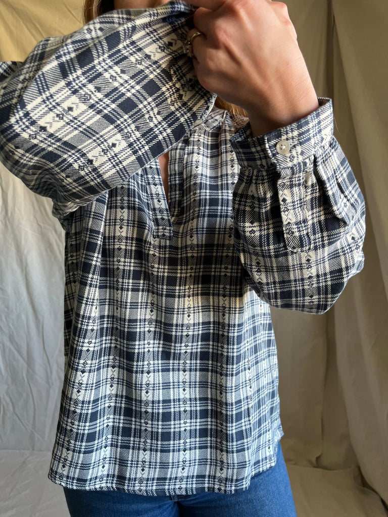 Irene plaid top