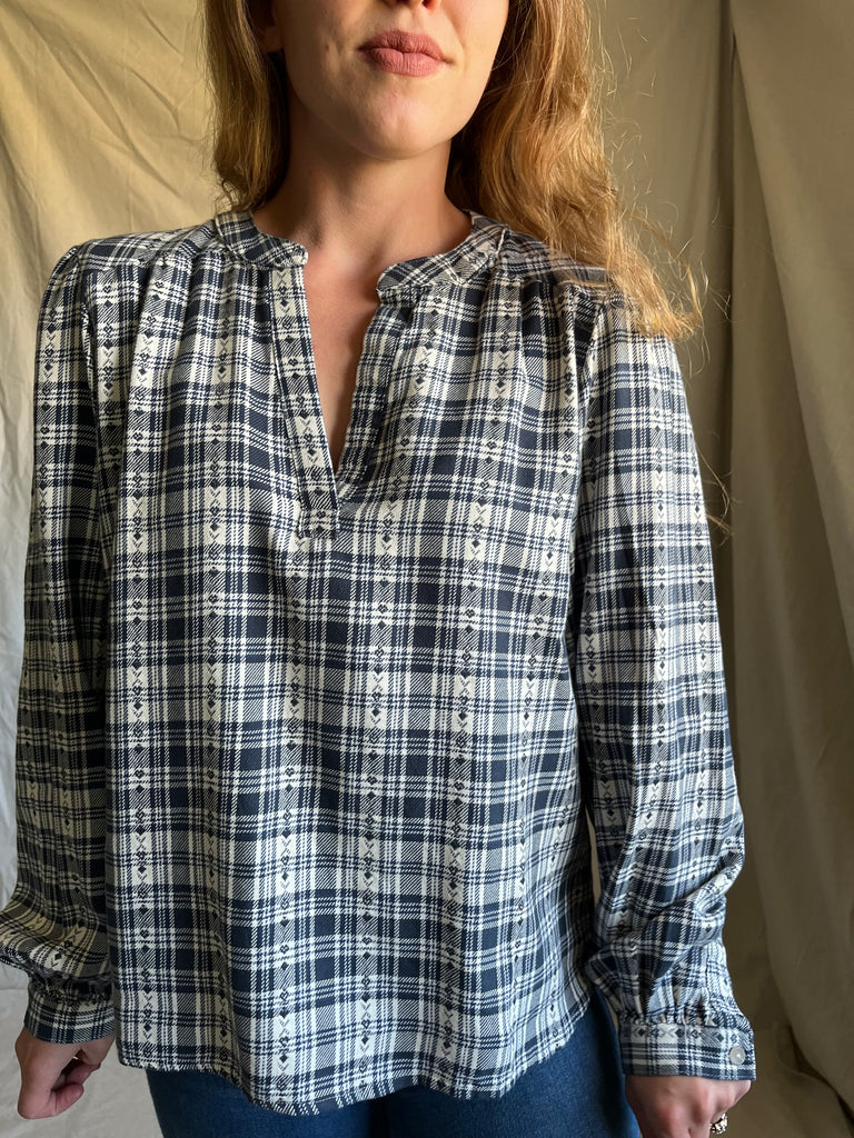 Irene plaid top