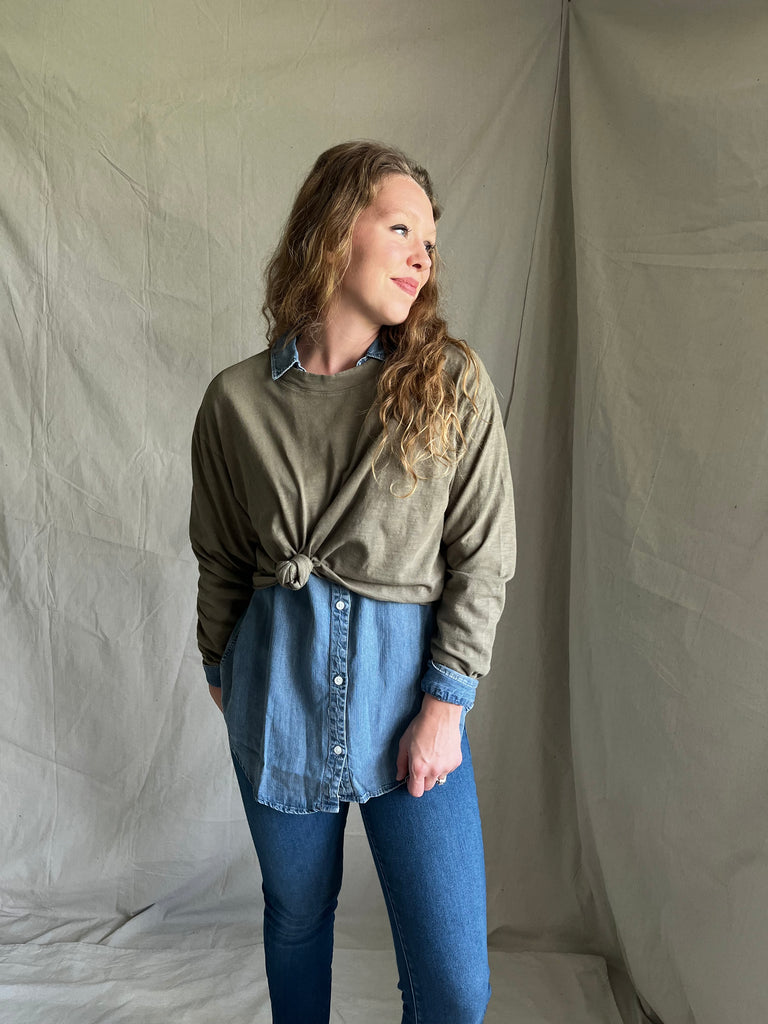 Colette button up [medium wash] [now avail in XL]
