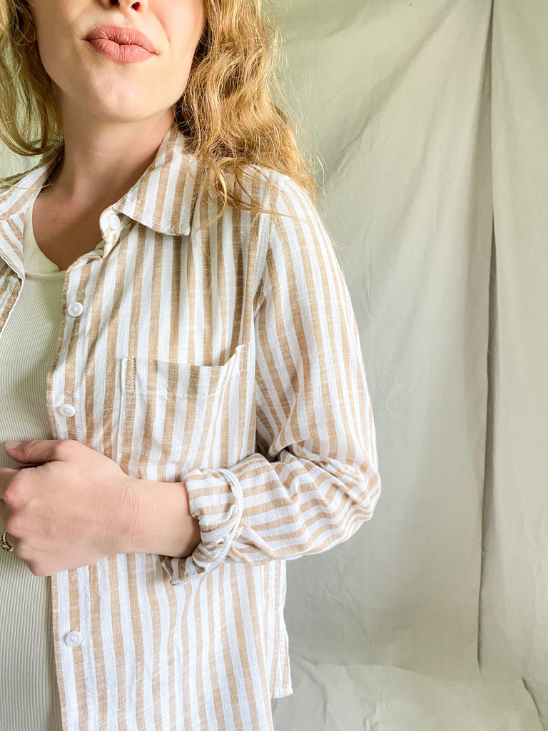 Blanche striped button-up