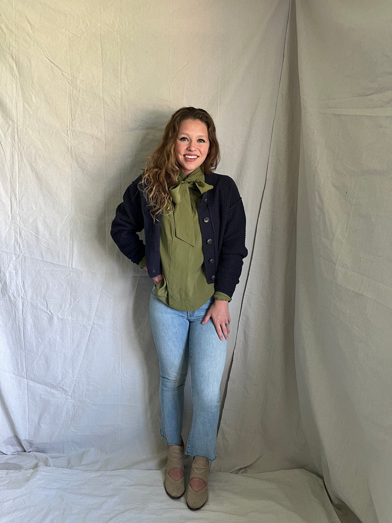 Andie bow neck blouse