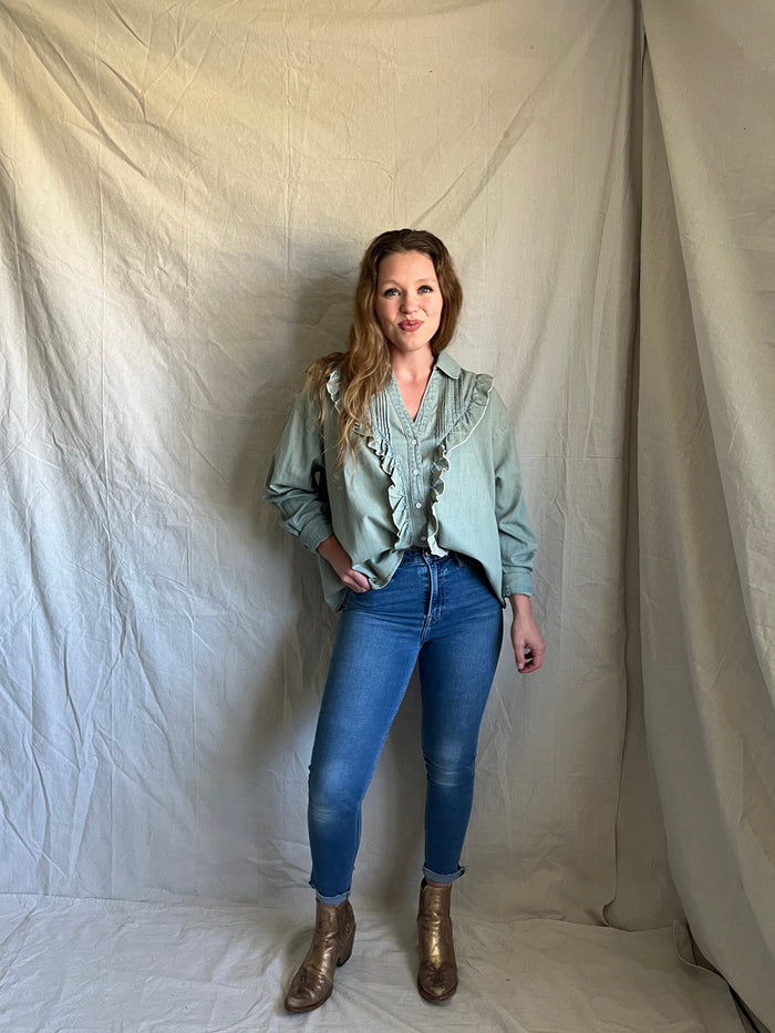 Free People Conway denim top
