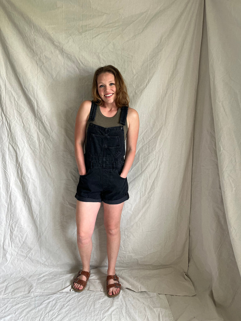 Free People Dottie denim shortall [mineral black]