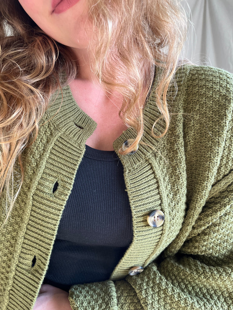 Free People Atlas Cardigan [moss green]