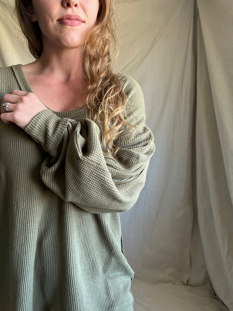 Free People Ivy waffle top