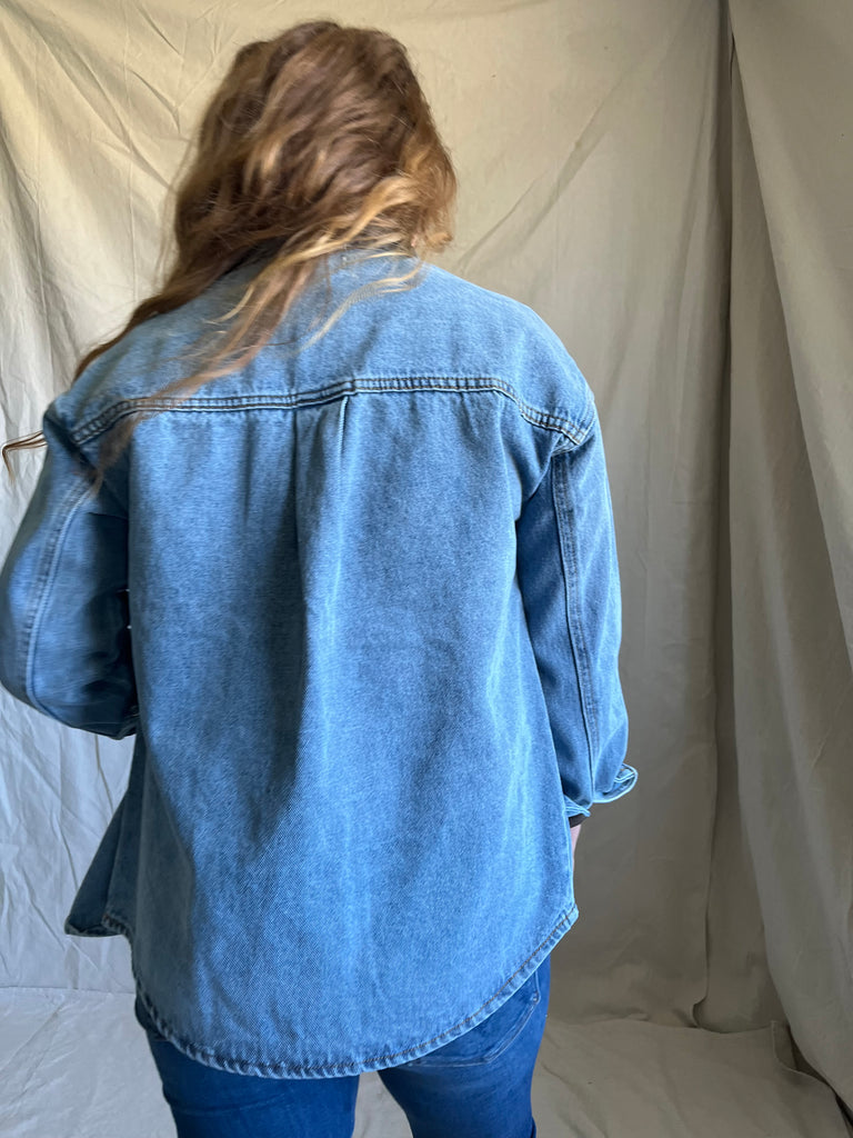 Etta denim shirt jacket [blue wash]