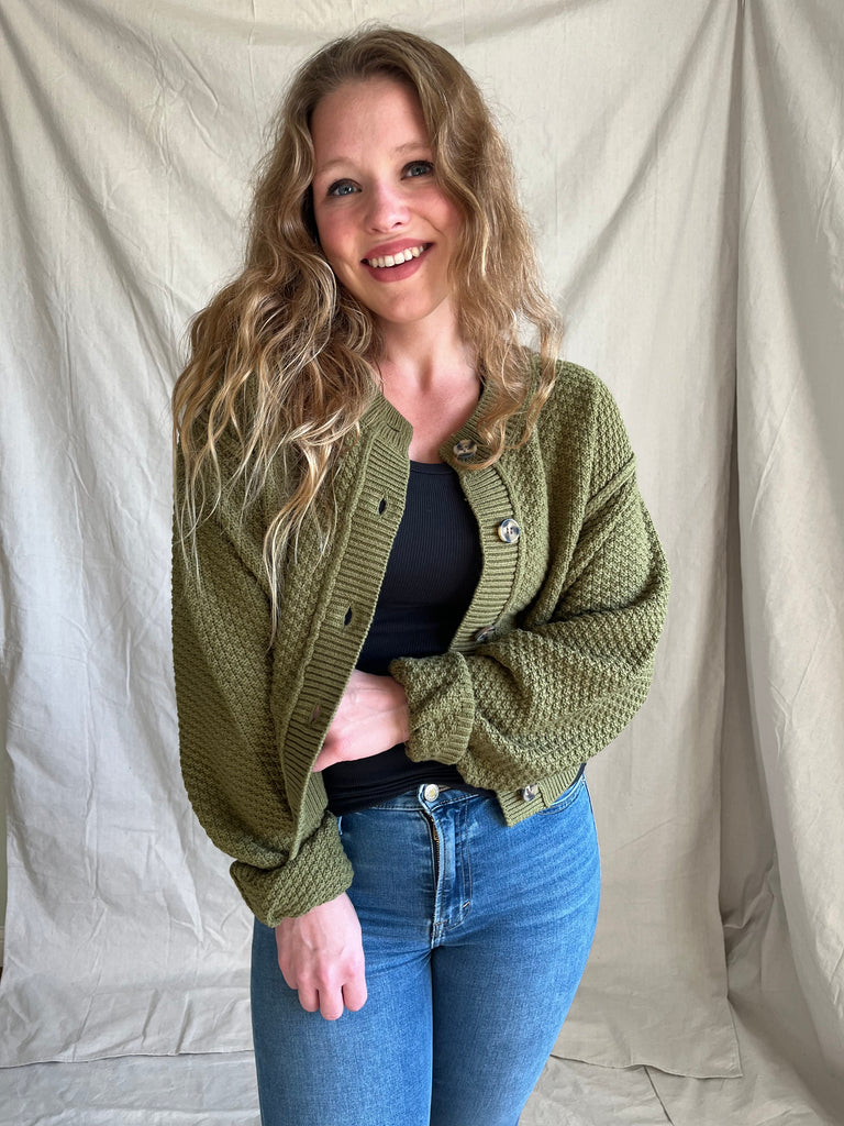 Free People Atlas Cardigan [moss green]