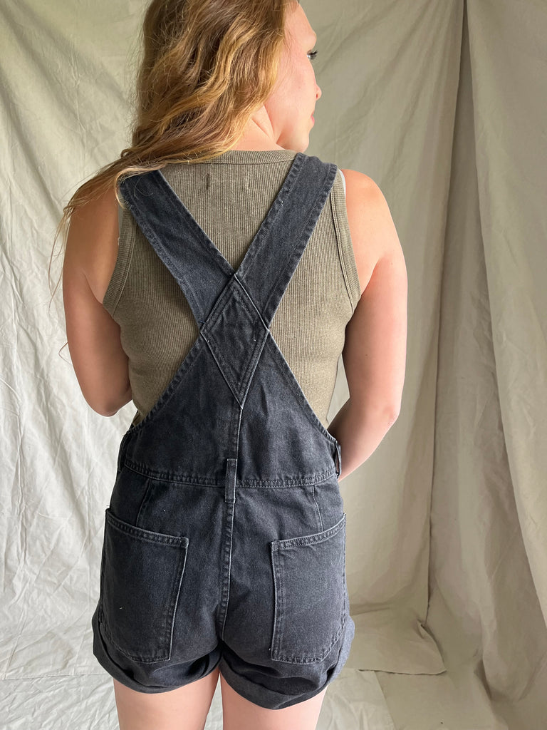 Free People Dottie denim shortall [mineral black]