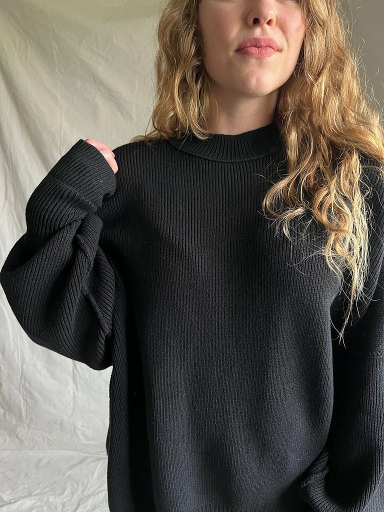 Free people easy street sweater [black]