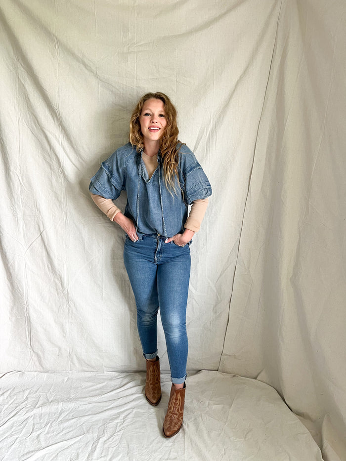 Lennox Chambray Blouse