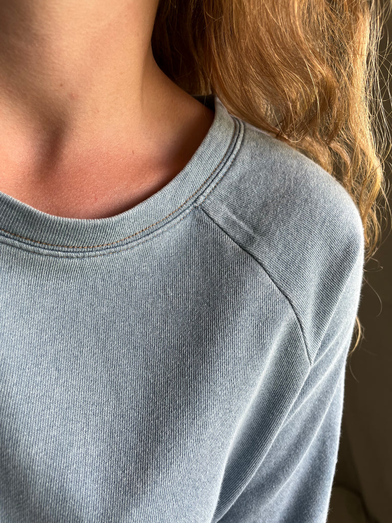 Abilene blue jean crewneck